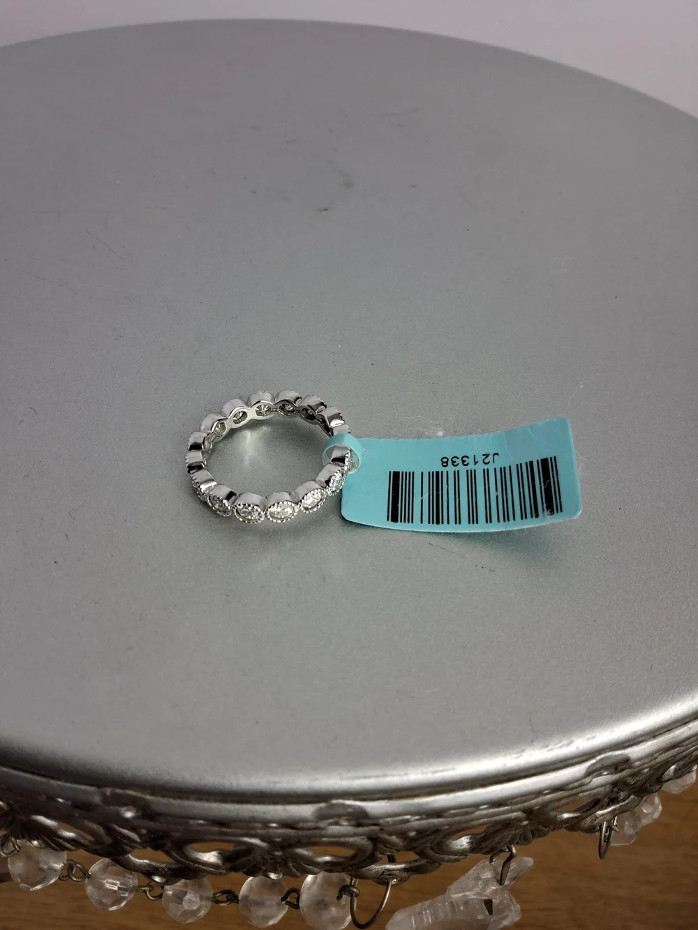 Women's 925 Sterling Silver Moissanite Eternity Band Ring 2.45Ctw VVSD Size 8
